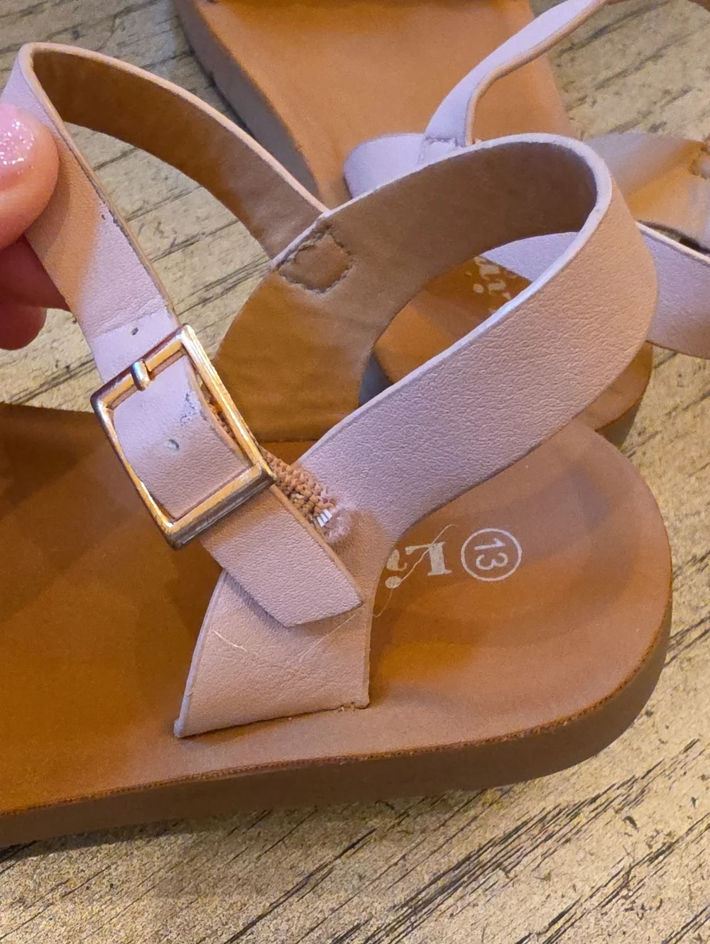 Braided Bead Pink Sandals Size 13